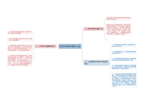 药品申请专利要多少钱