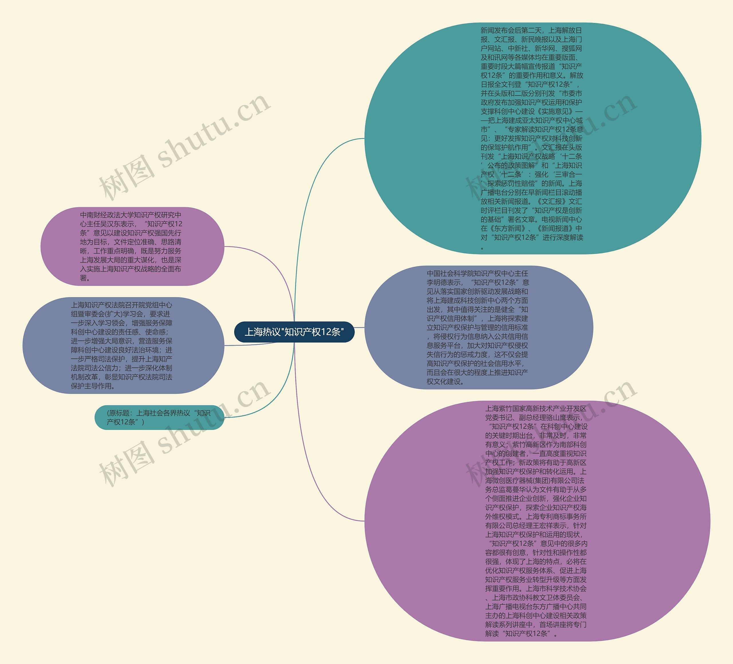 上海热议"知识产权12条"思维导图