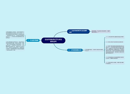 企业名称核准后可以改注册资金吗