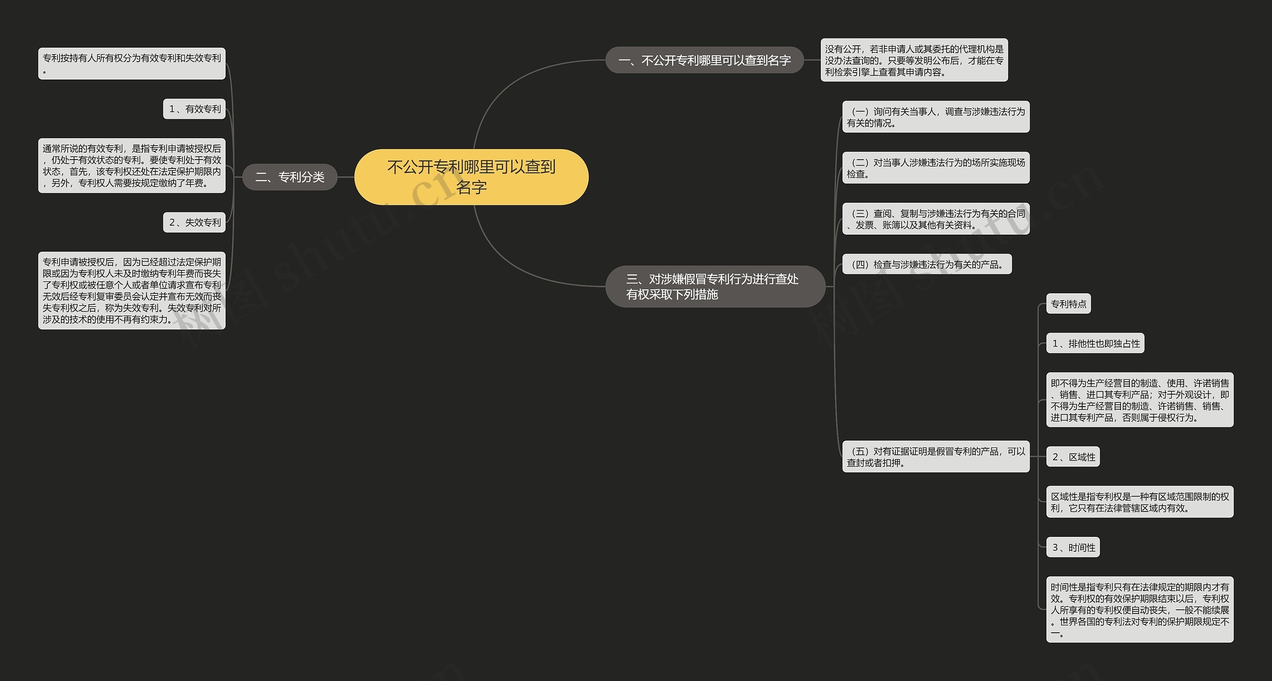 不公开专利哪里可以查到名字思维导图