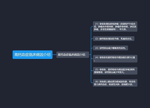 高钙血症临床病因介绍