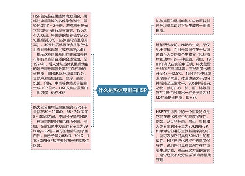 什么是热休克蛋白HSP