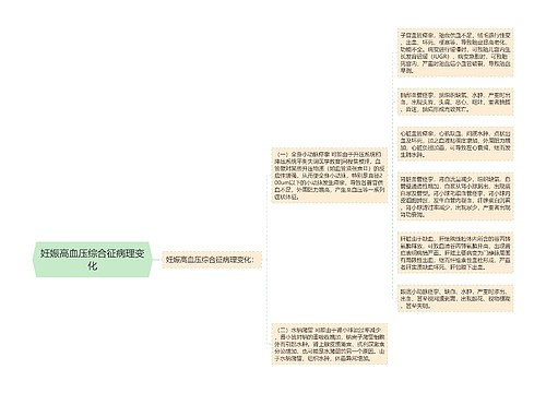 妊娠高血压综合征病理变化