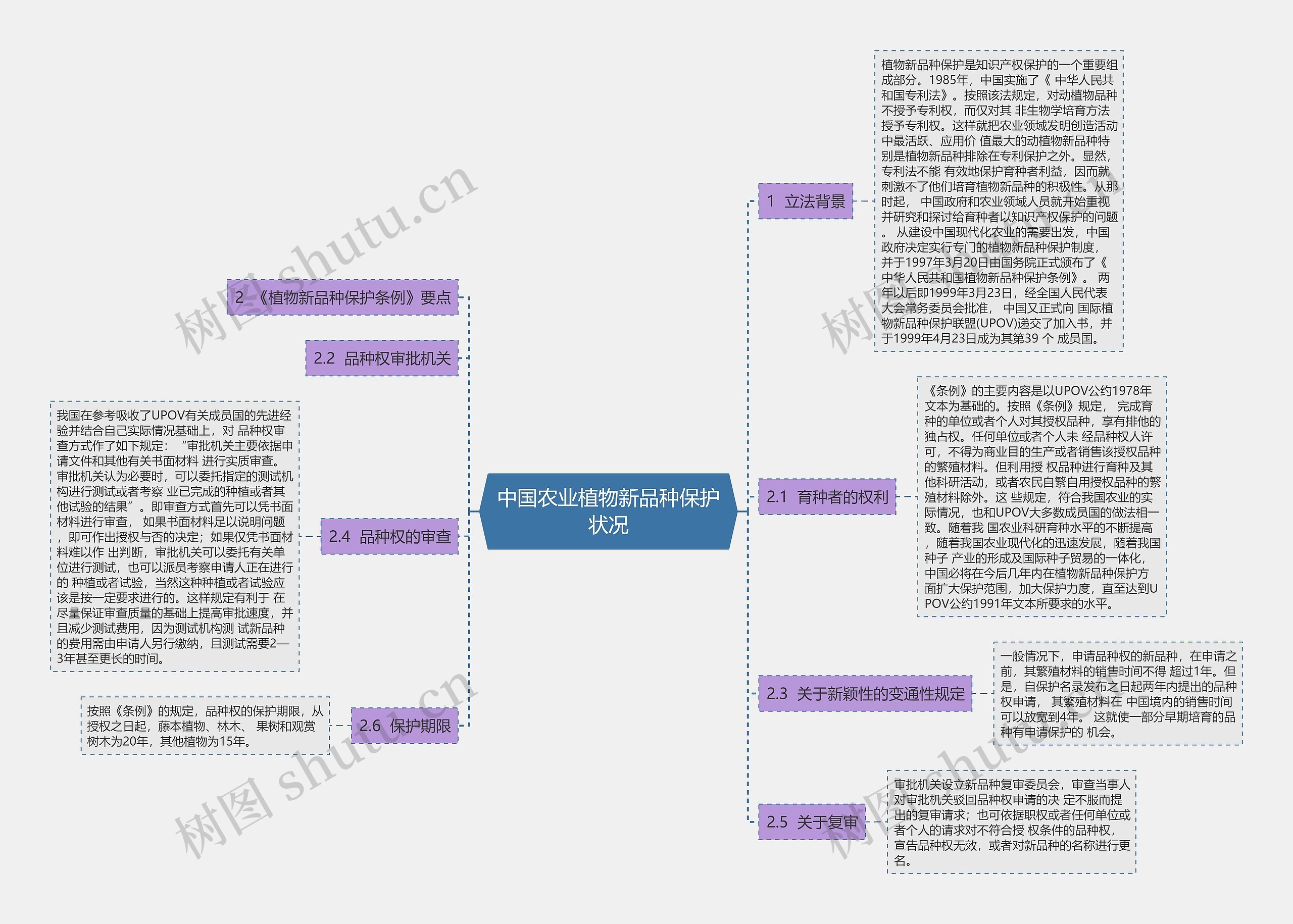 中国农业植物新品种保护状况思维导图