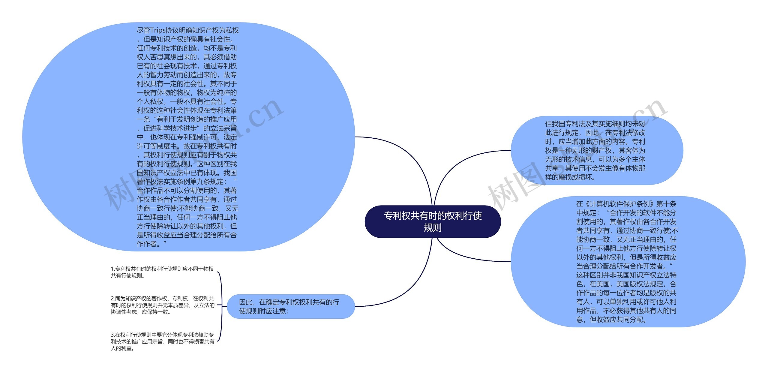 专利权共有时的权利行使规则思维导图