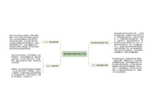 发热的代谢改变介绍