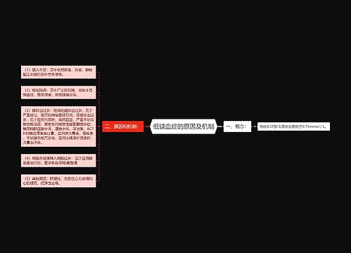 低镁血症的原因及机制