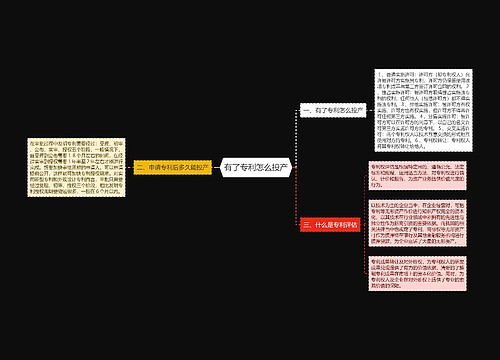 有了专利怎么投产