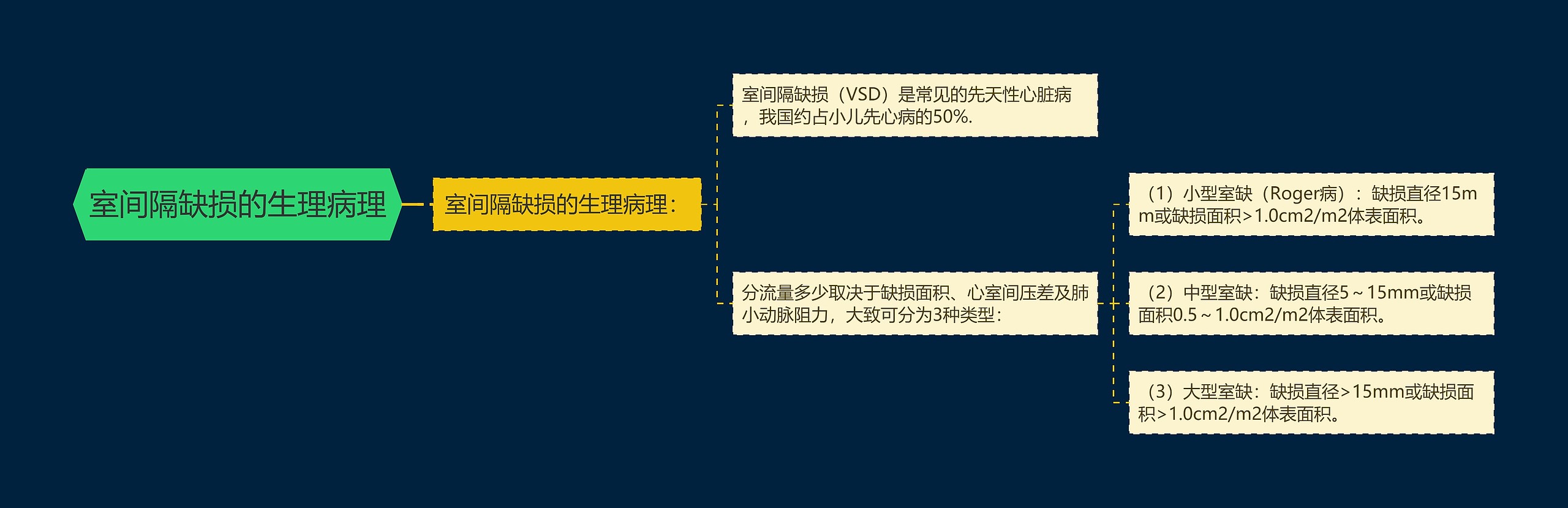 室间隔缺损的生理病理思维导图