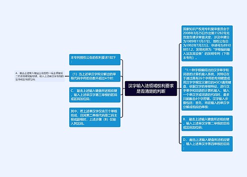 汉字输入法领域权利要求是否清楚的判断