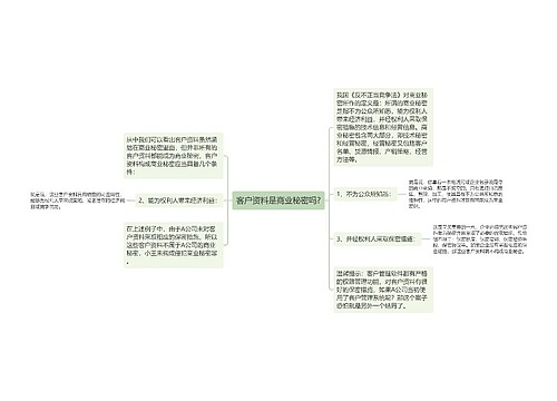 客户资料是商业秘密吗?