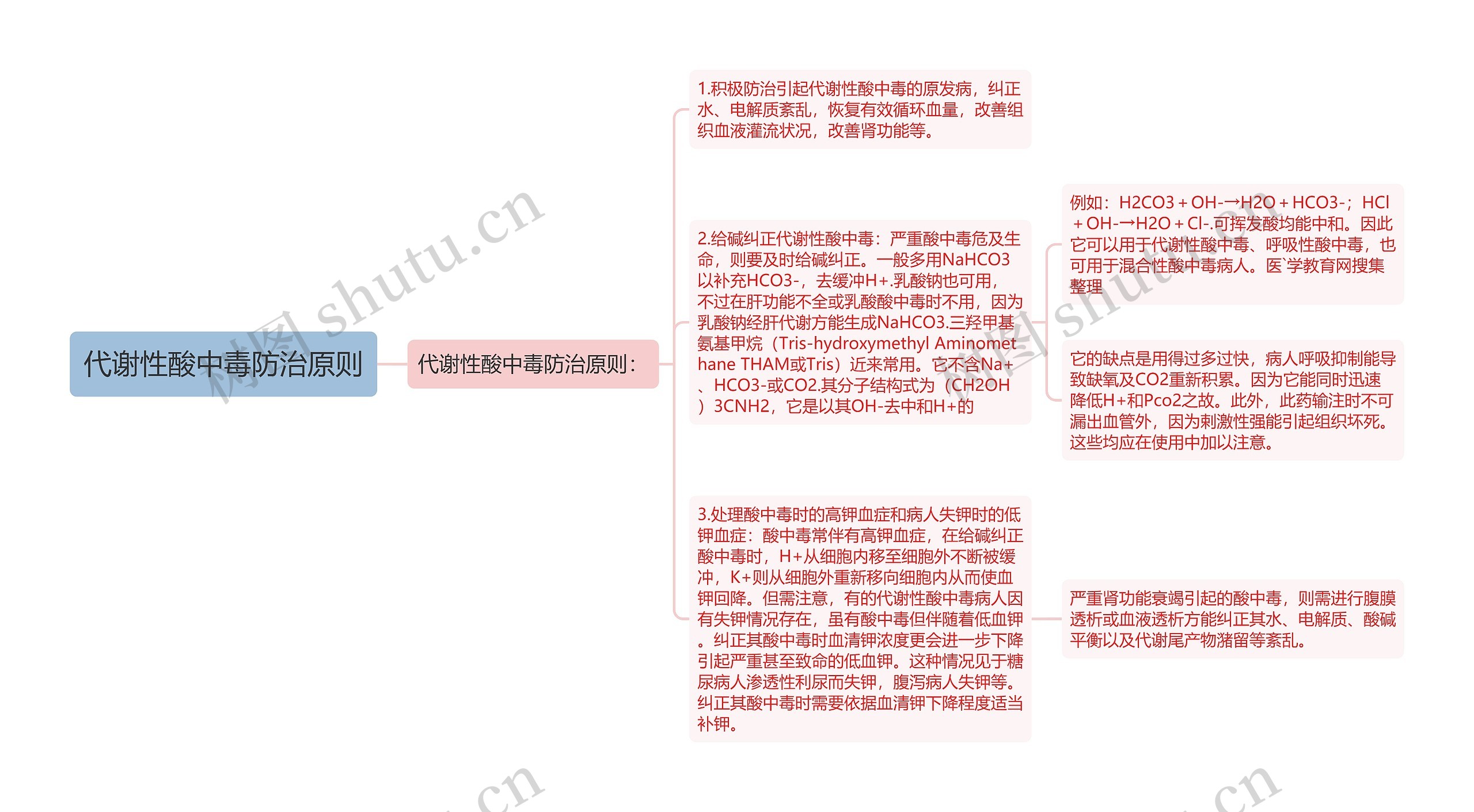 代谢性酸中毒防治原则思维导图