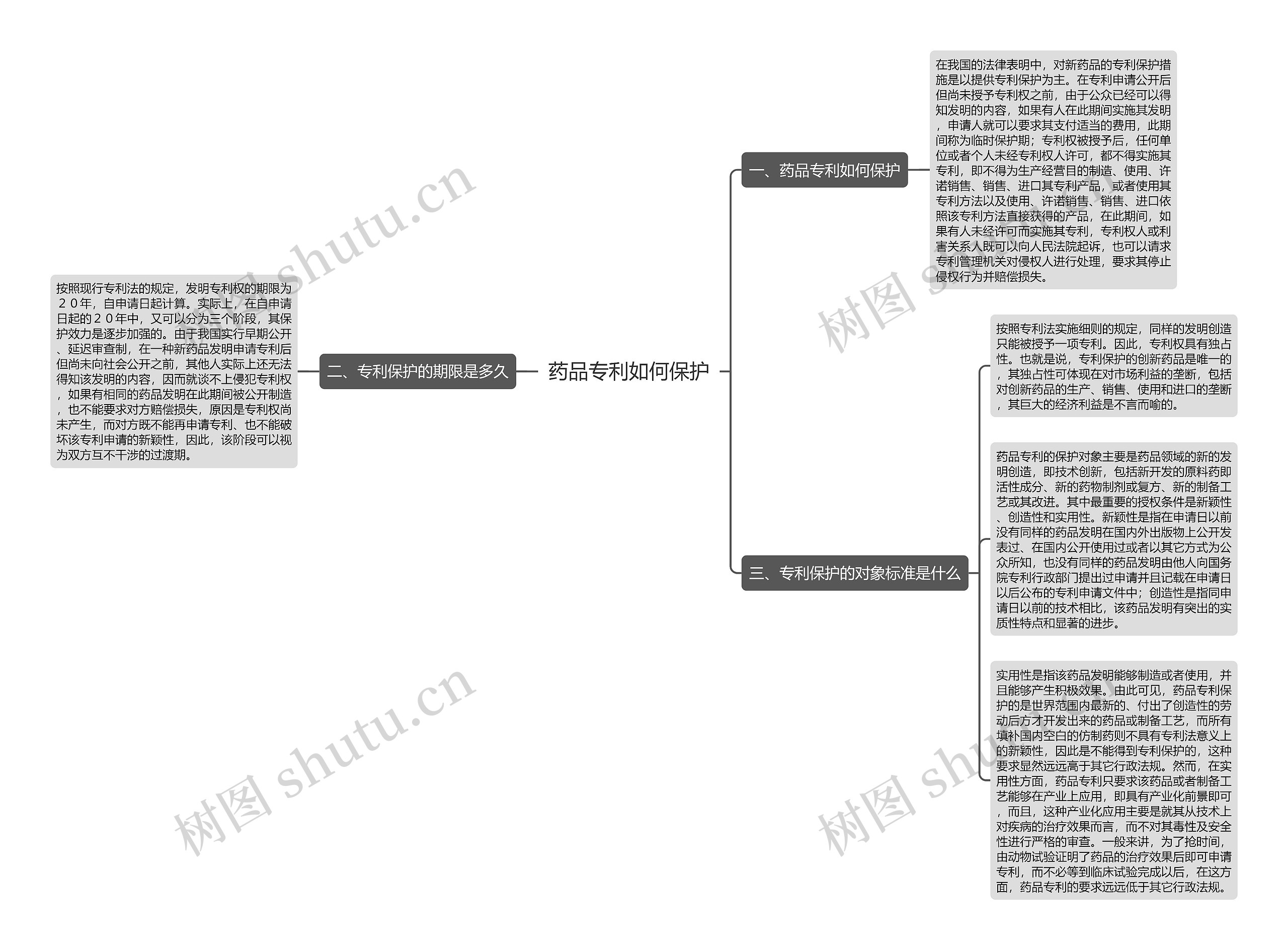 药品专利如何保护思维导图
