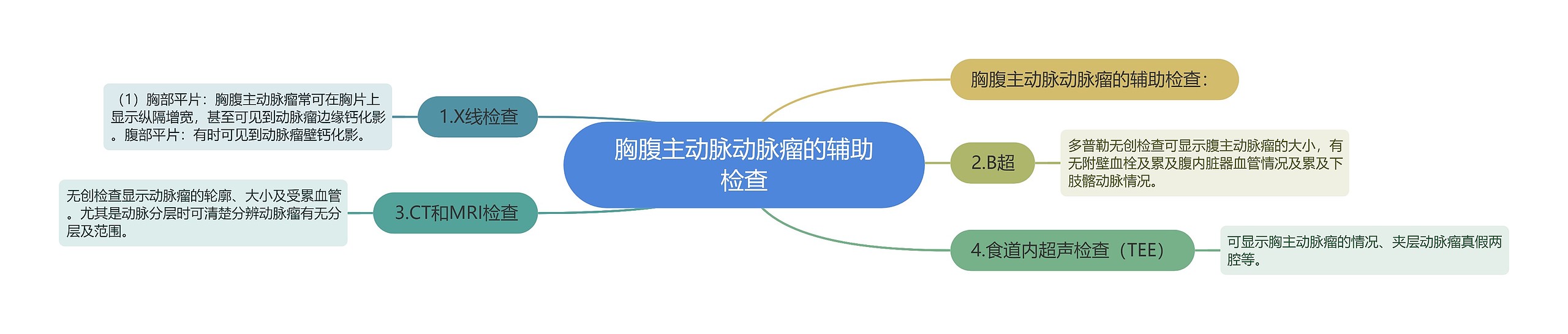 胸腹主动脉动脉瘤的辅助检查