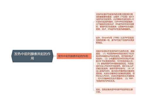 发热中前列腺素所起的作用