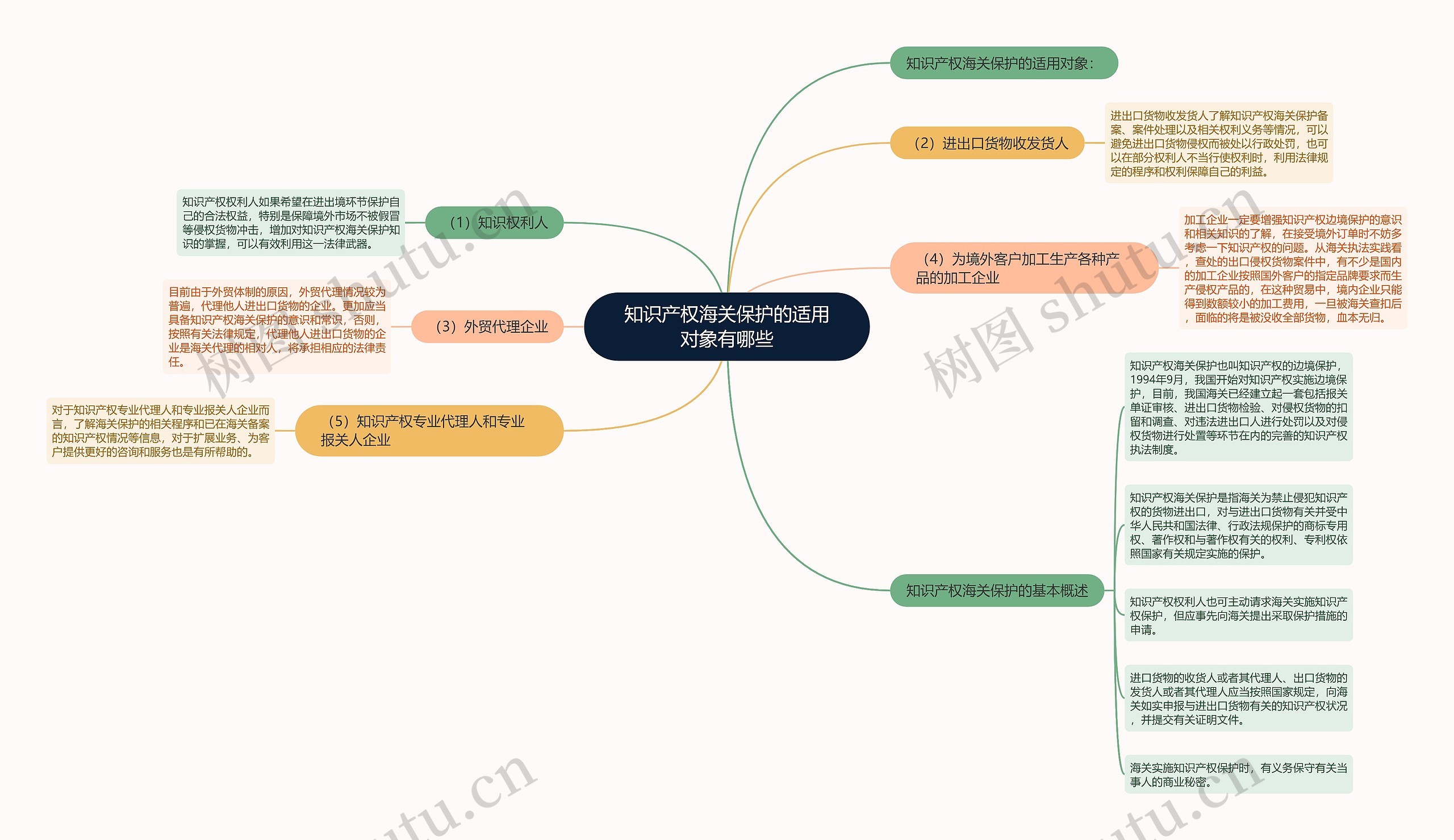 知识产权海关保护的适用对象有哪些思维导图