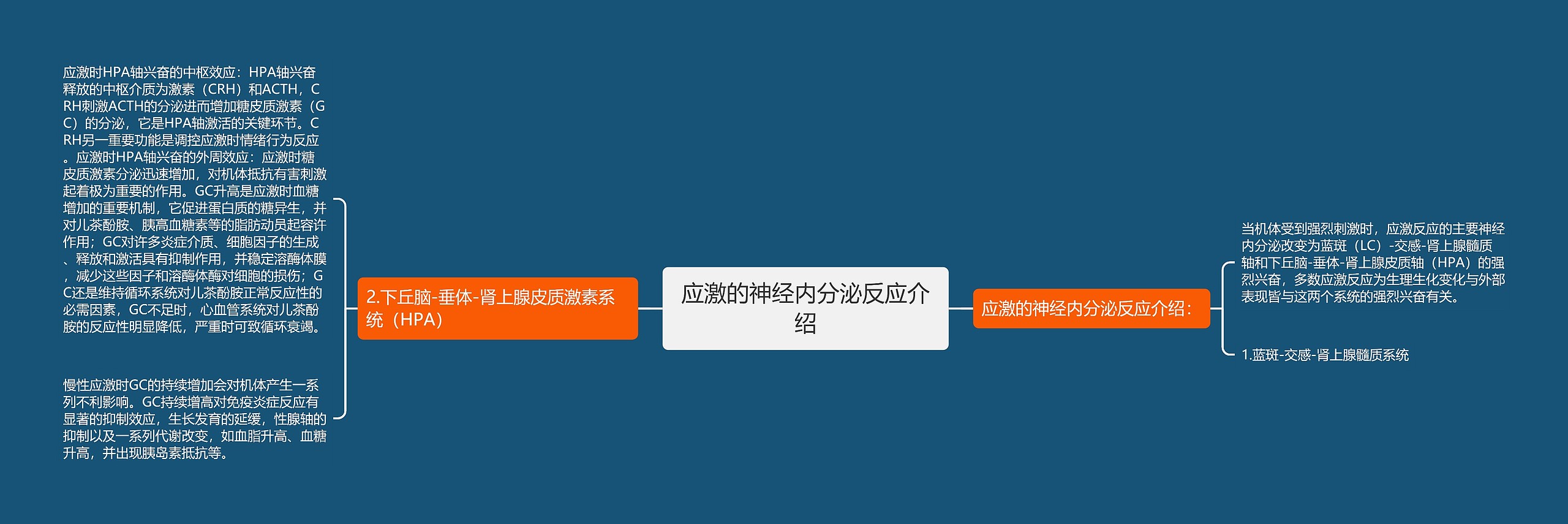 应激的神经内分泌反应介绍思维导图