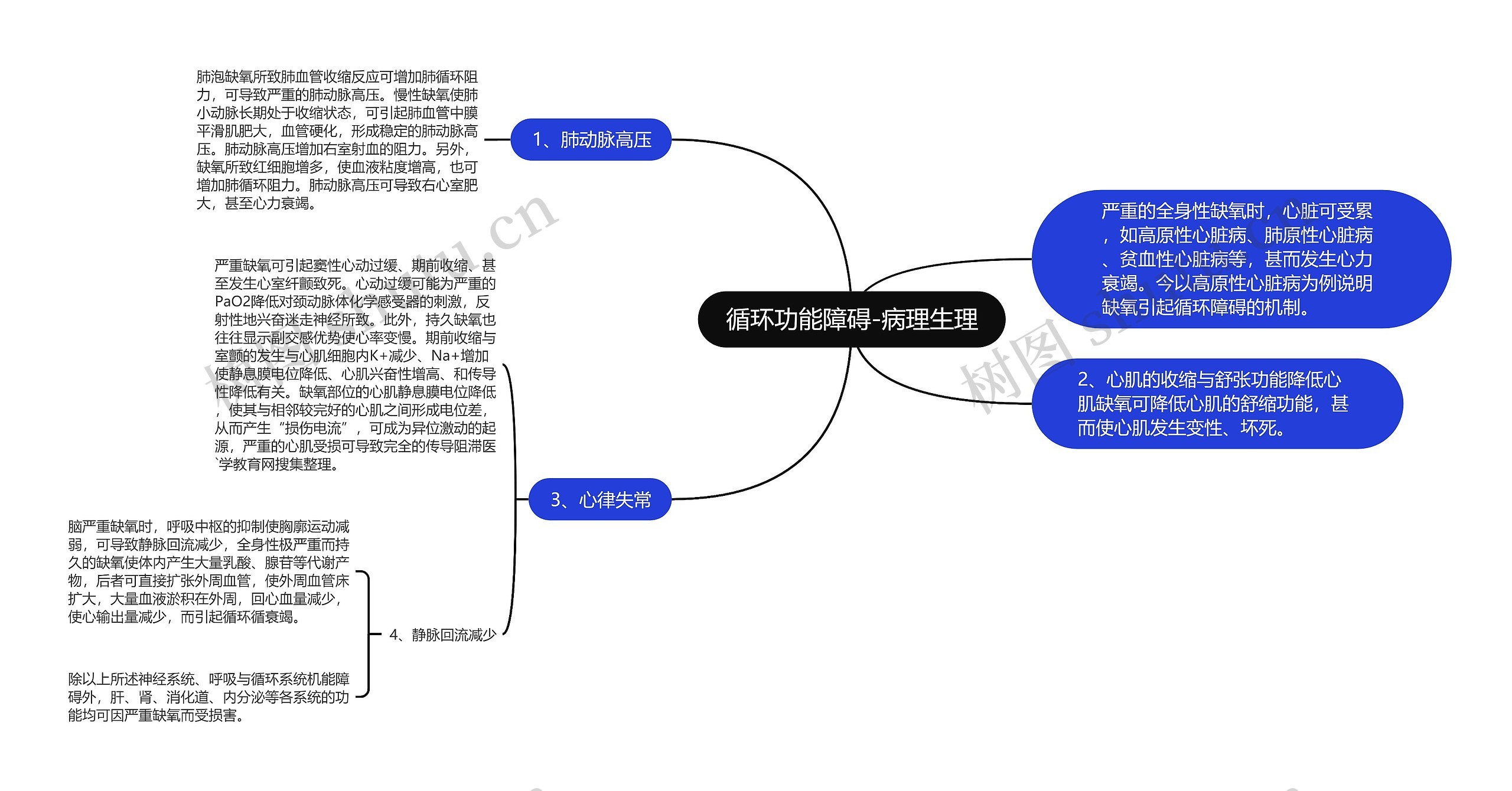 循环功能障碍-病理生理思维导图