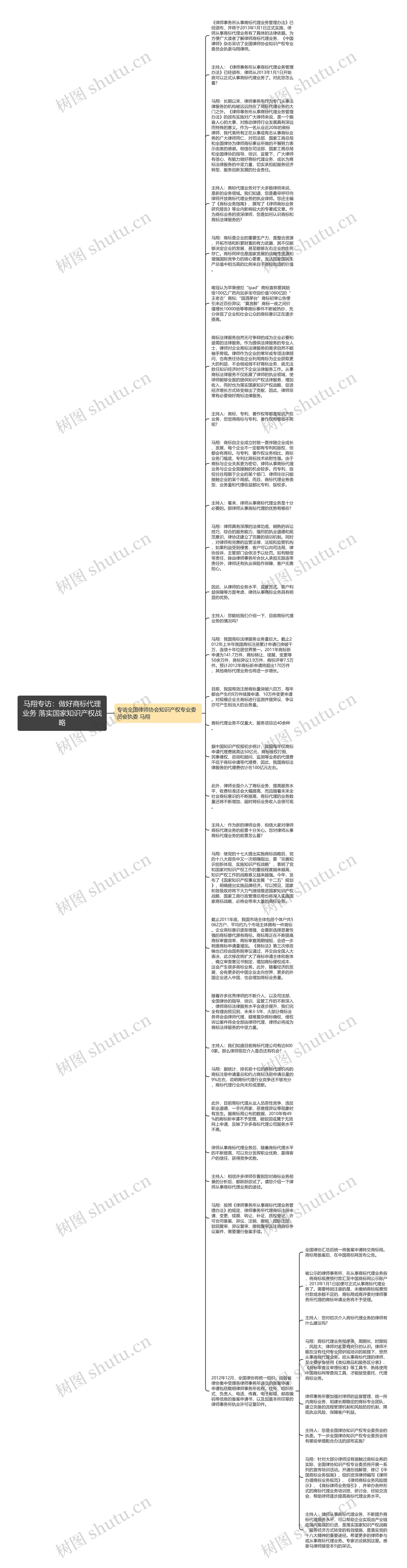 马翔专访：做好商标代理业务 落实国家知识产权战略思维导图