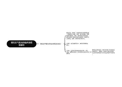 慢性支气管炎的临床表现有哪些