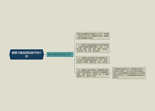 腹膜与腹盆腔脏器详细介绍