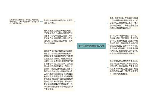 专利保护期限最长20年