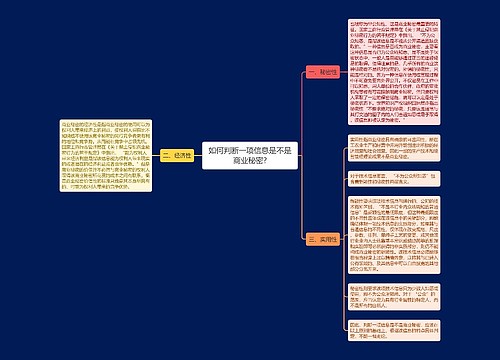 如何判断一项信息是不是商业秘密?