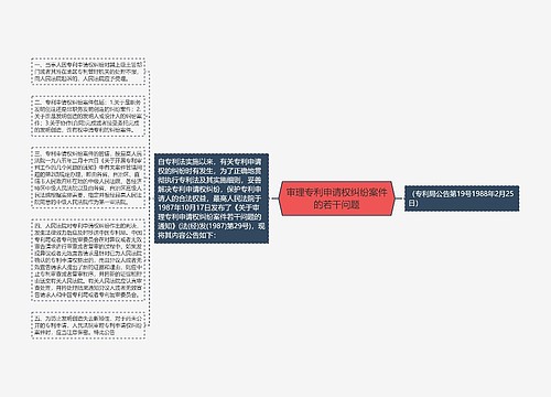 审理专利申请权纠纷案件的若干问题