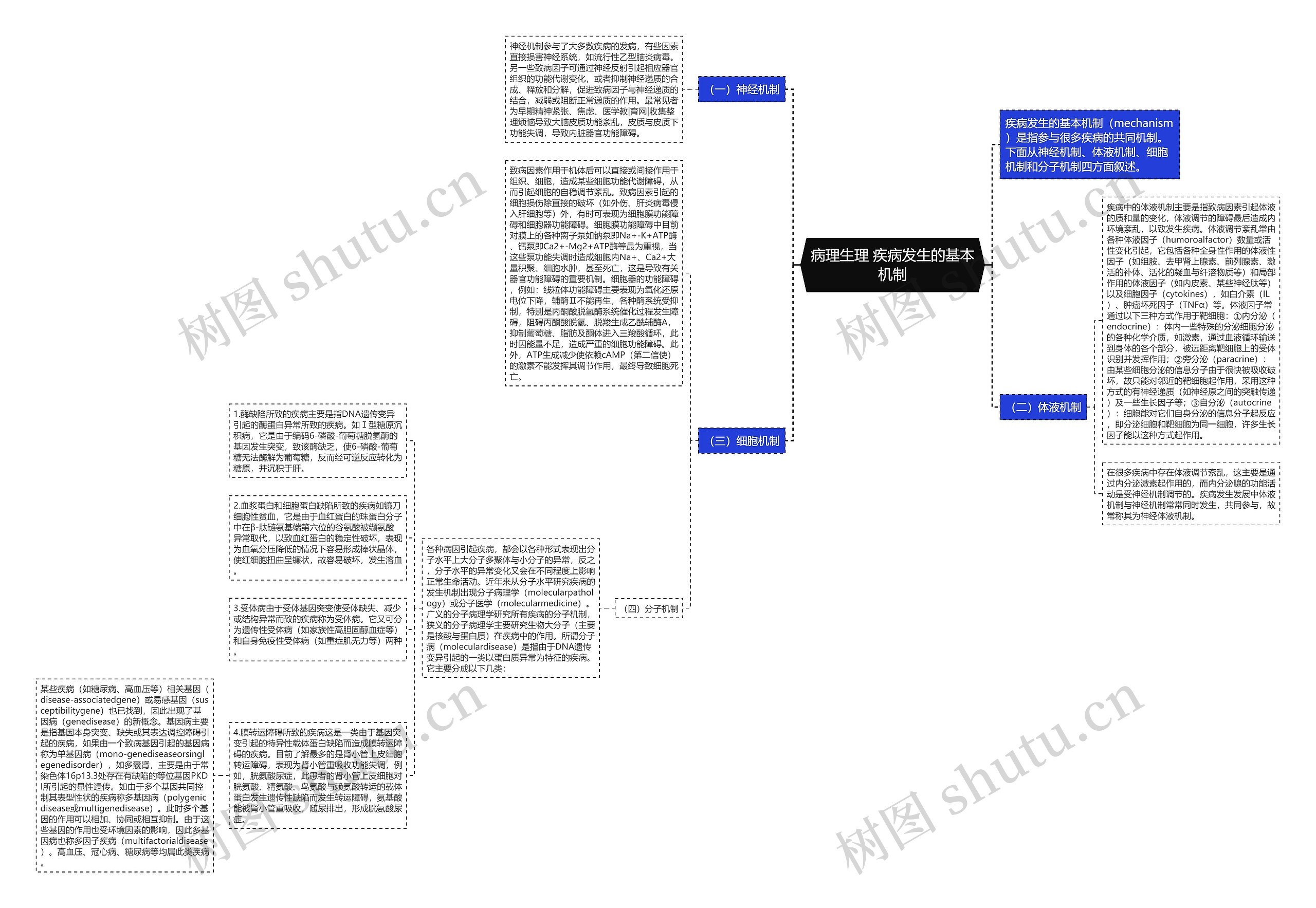 病理生理 疾病发生的基本机制思维导图