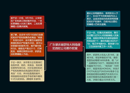 广东肇庆破获特大网络侵犯微软公司著作权案