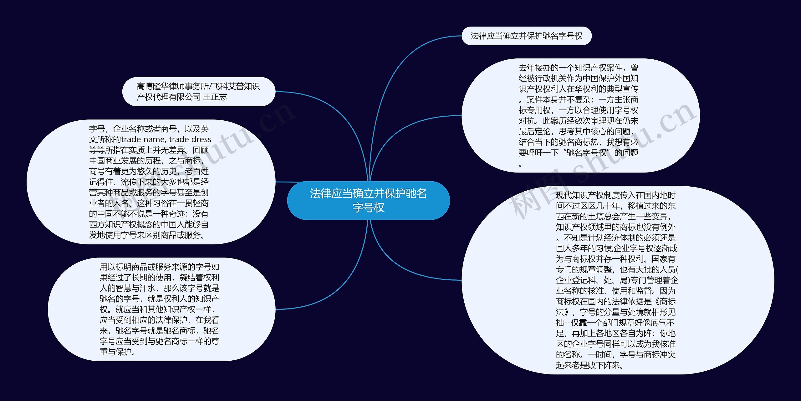 法律应当确立并保护驰名字号权思维导图