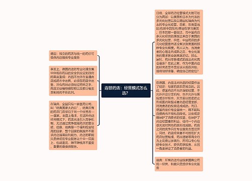 连锁药店：经营模式怎么选？