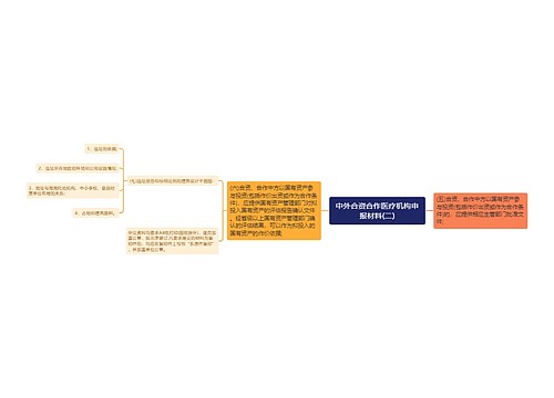 中外合资合作医疗机构申报材料(二)