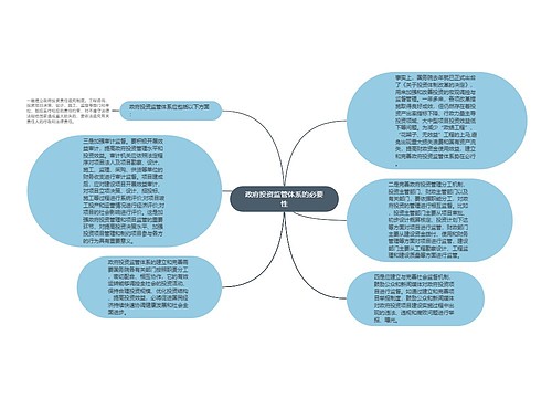 政府投资监管体系的必要性