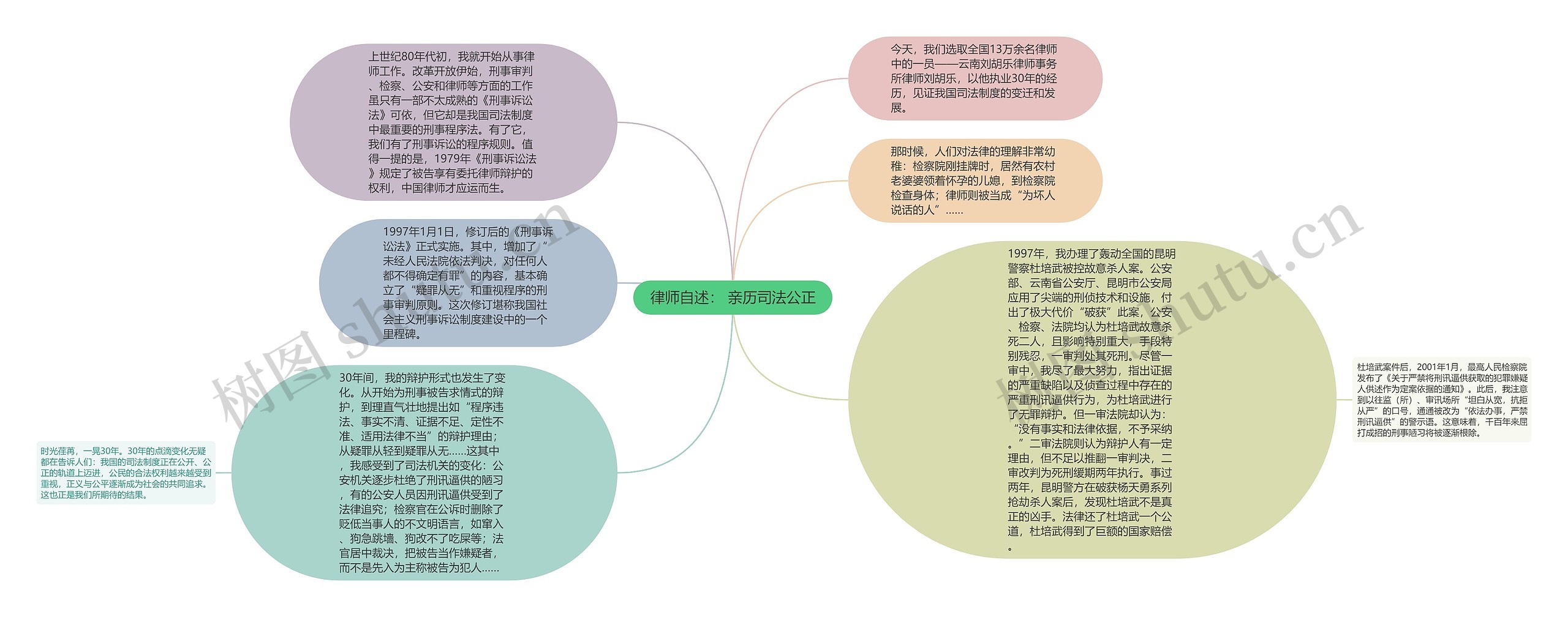 律师自述： 亲历司法公正思维导图