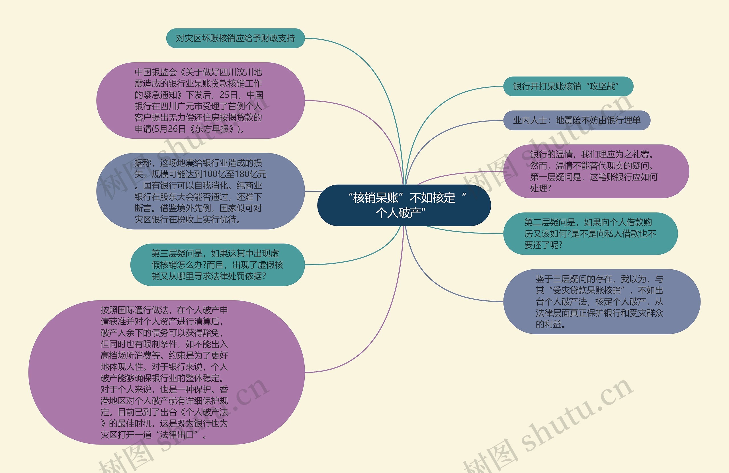 “核销呆账”不如核定“个人破产”思维导图