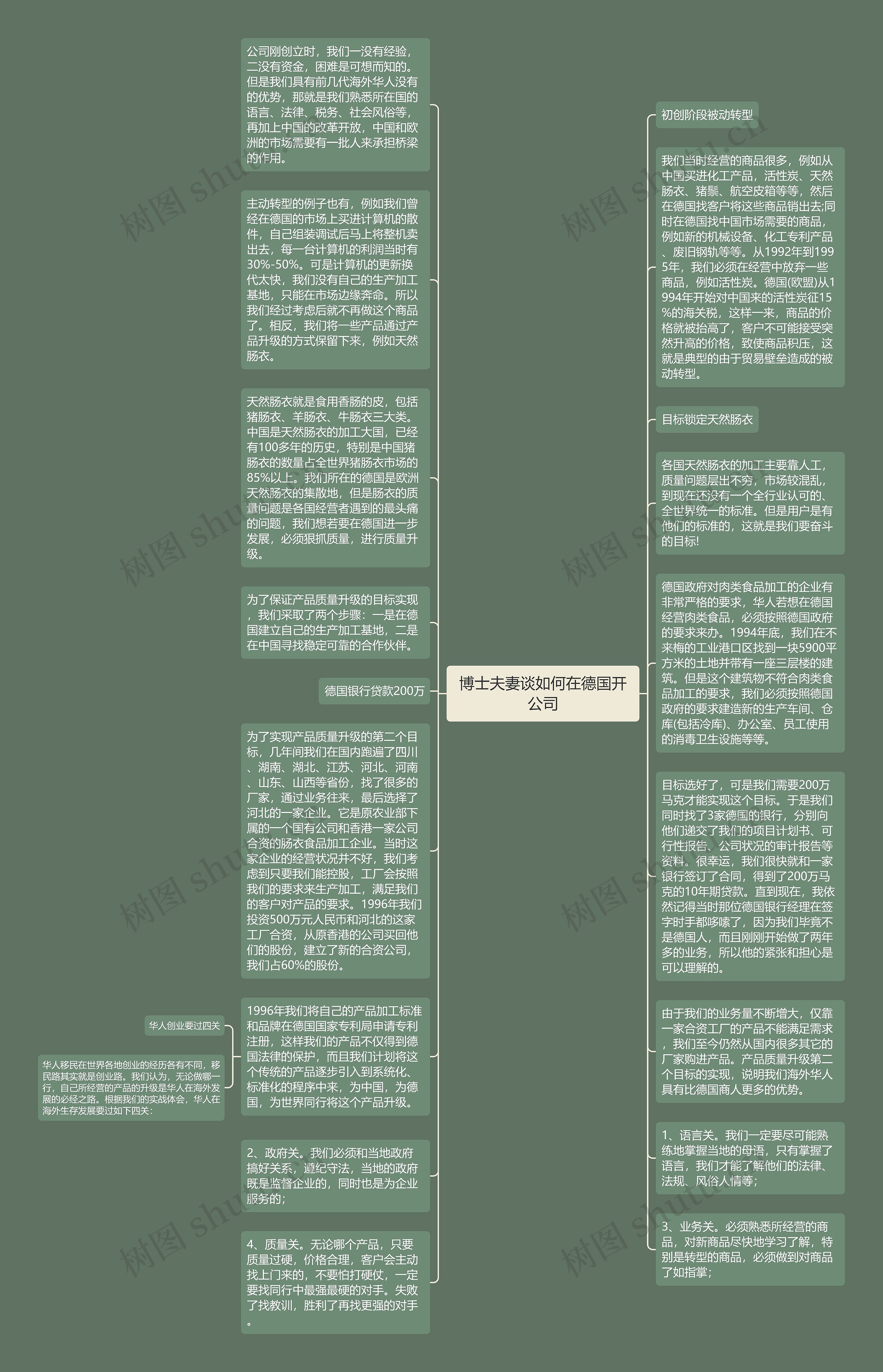 博士夫妻谈如何在德国开公司思维导图