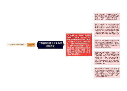 广东有效发明专利量仍居全国首位