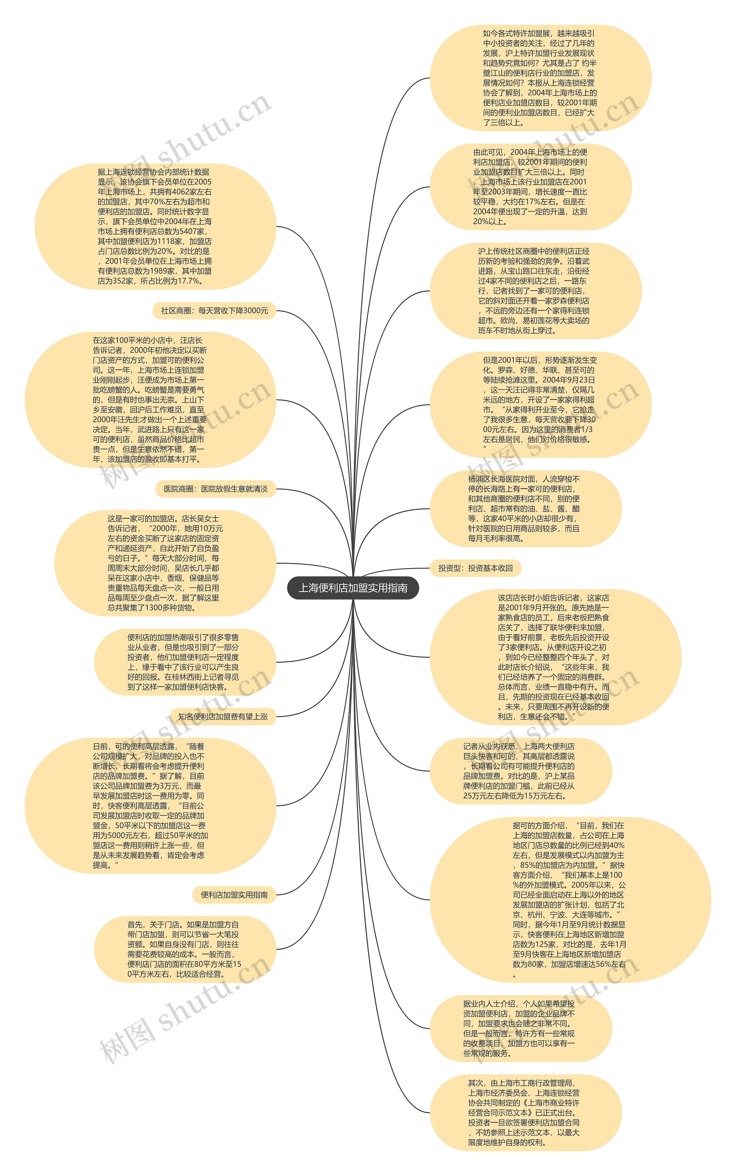 上海便利店加盟实用指南思维导图