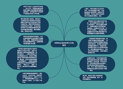 民营油企欲起诉两大石油集团