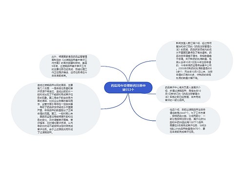 药监局年受理新药注册申请553个