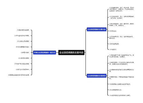 企业资信调查的主要内容