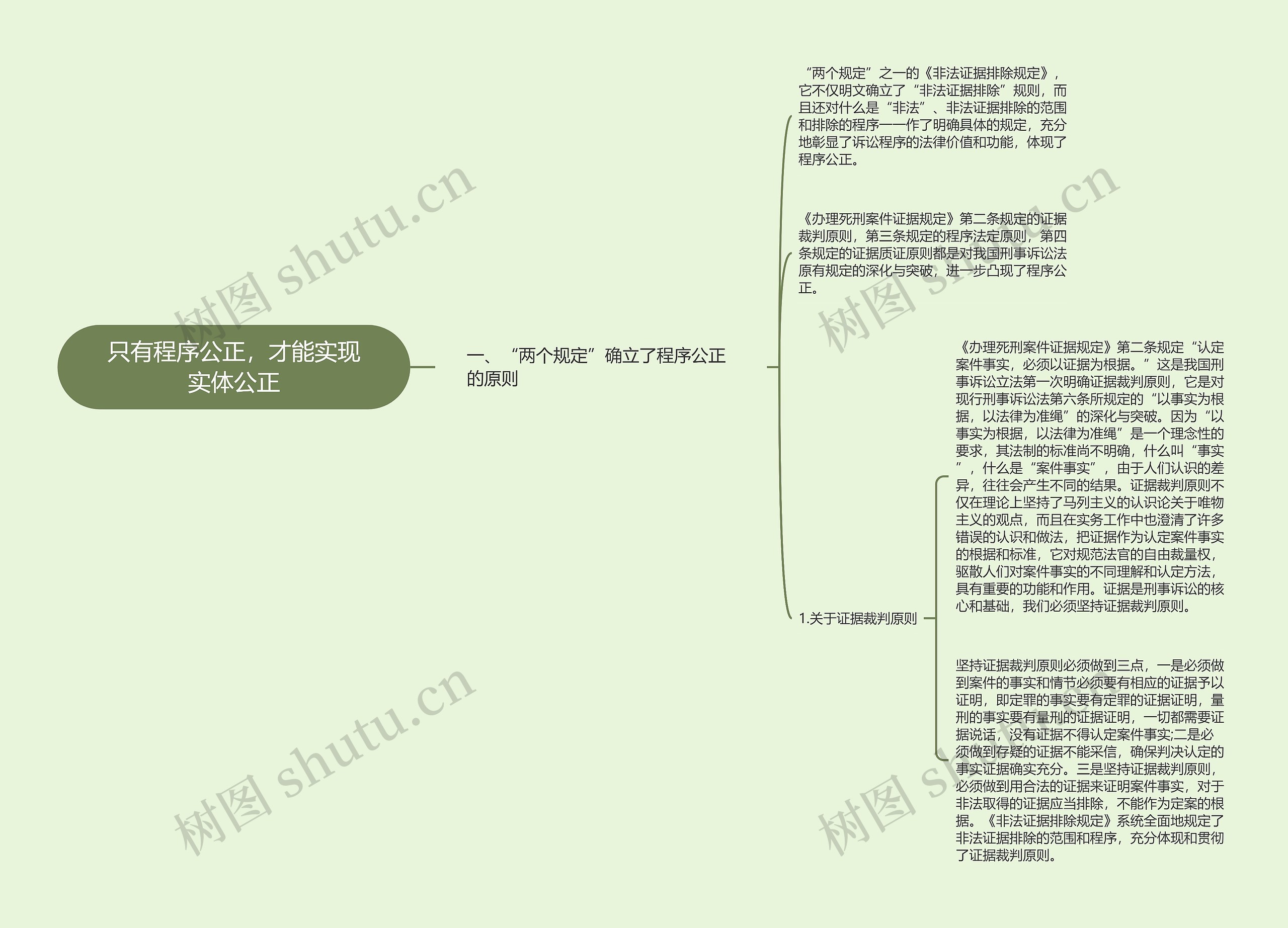 只有程序公正，才能实现实体公正思维导图