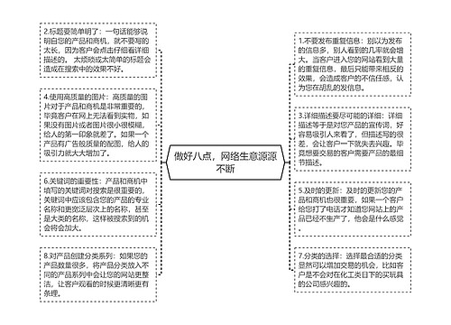 做好八点，网络生意源源不断