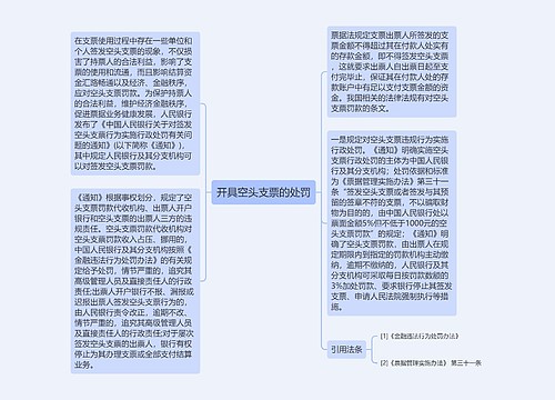 开具空头支票的处罚