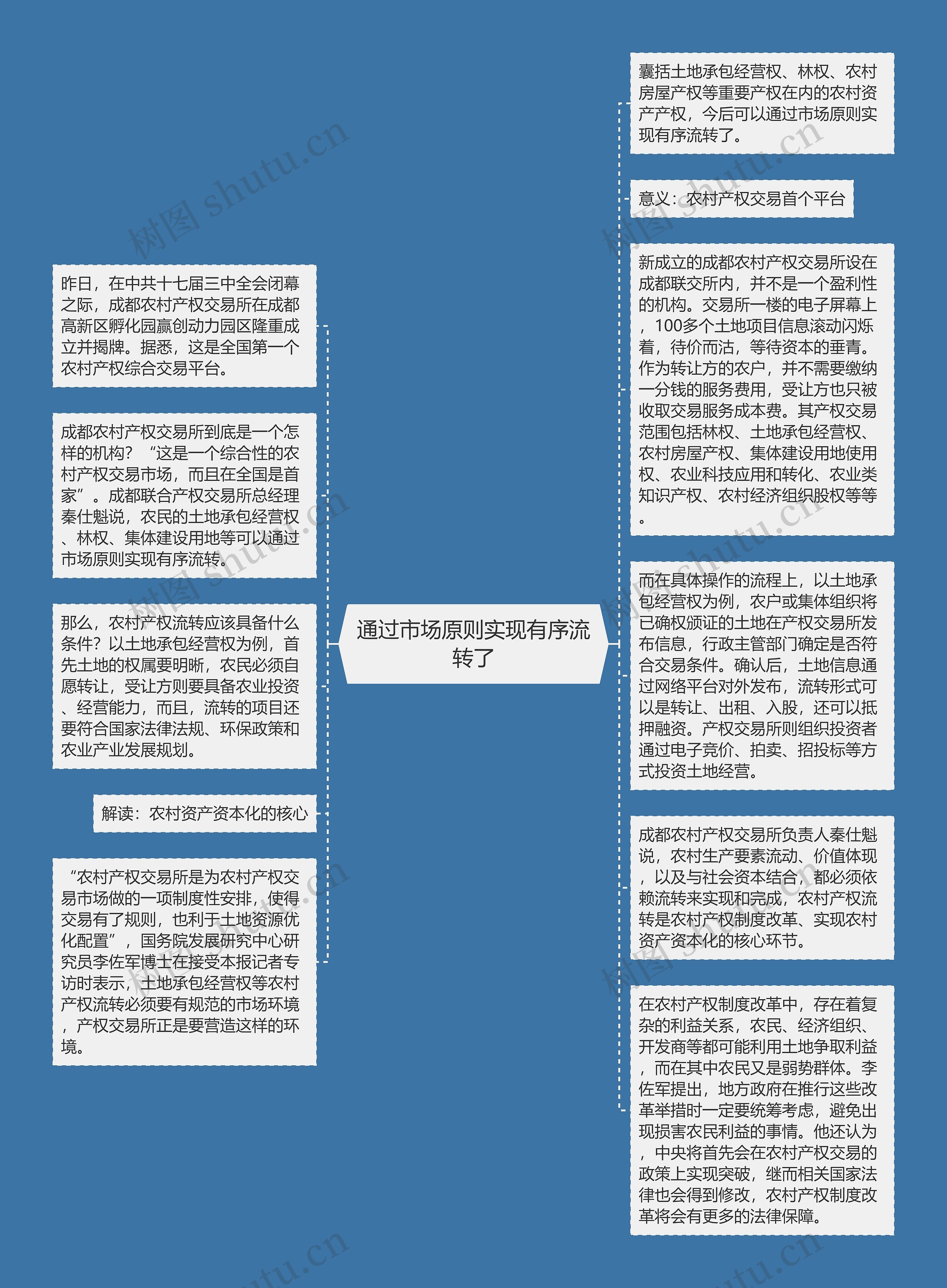 通过市场原则实现有序流转了思维导图