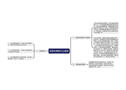 延期支票是什么意思