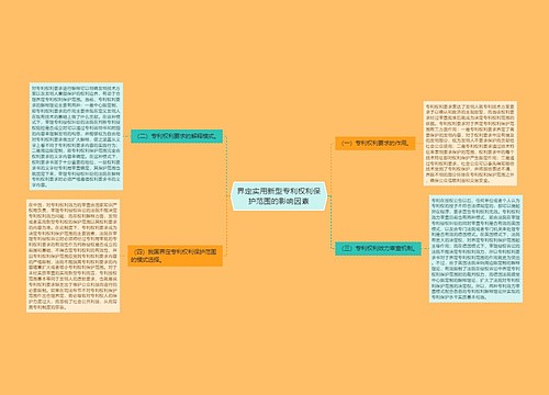 界定实用新型专利权利保护范围的影响因素