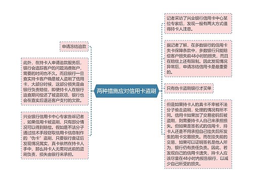 两种措施应对信用卡盗刷