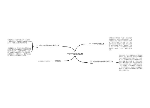 个体户征信怎么查